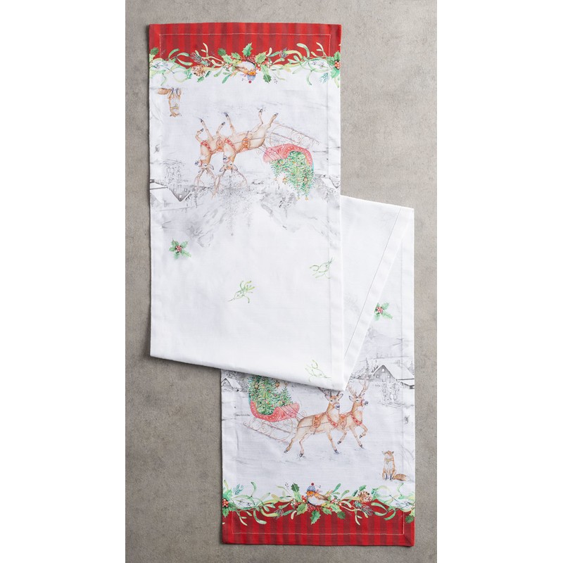 Maison d' Hermine Christmas Tradition 100% Cotton Table Runner Farmhouse