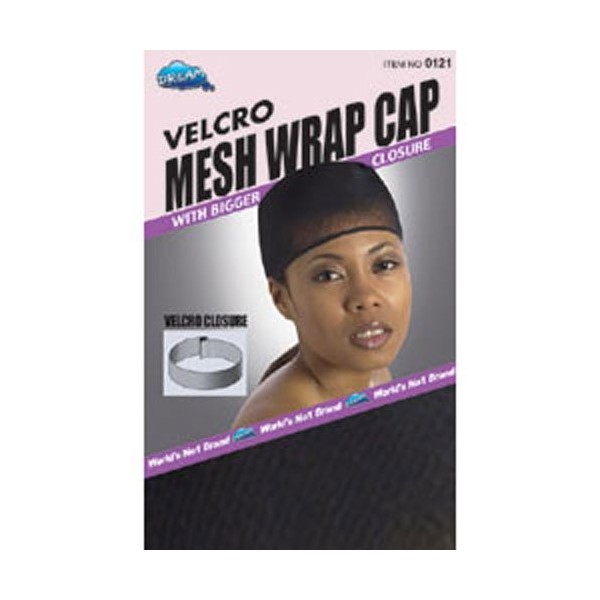 Dream, Velcro Mesh Wrap Cap with Velcro Closure (#121 Black)