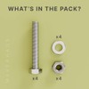 M6x40 Hex Bolt Set (4 Pack) Nut & Washer –