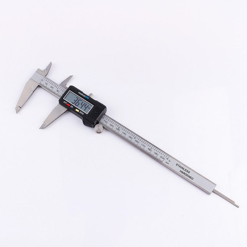 0-200mm LCD Digital Vernier Caliper Stainless Steel Micrometer Electronic Gauge