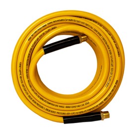 Forney 75409 Air Hose, Yellow PVC with 3/8-Inch Male NPT Fittings On Both Ends, 3/8-Inch-by-50-Feet