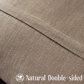 ROMANDECO Boho Decorative Throw Pillow Covers with Fringe for Couch, Living Room, Bed Set of 2, 22x22 Inches, Khaki Brown