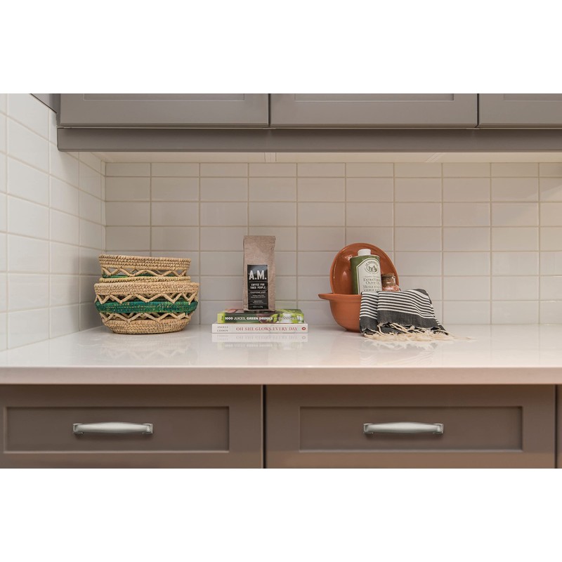 Ravinte 15 Pack Solid 3-3/4 Inch Kitchen Cabinet Handles Brushed