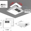 FLYINGFOX DC Bathroom Exhaust Fan 160 CFM with Light and