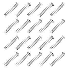 sourcing map 20Pcs M8 x 50mm Single Hole Clevis Pins, 304 Stainless Steel Flat Head Hitch Pins for Trailer Latch, Mechanics Repair, Furniture Installation, Industrial Equipment