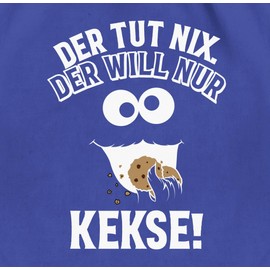Shirtracer - Carnival and fancy dress costume outfit - Der tut nix. Der will. Gym bag and fabric bag made of cotton, 1 Royal Blue, Einheitsgröße