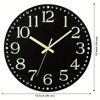 Glow in The Dark Clock - Silent Non-Ticking Wall Clock