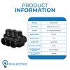 OHLECTRIC Insulated Wire Connector 3 Port Dual Side Entry for