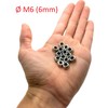 ProRaje Pack of 10 NYLSTOP Nuts M6 Stainless Steel Undelayed