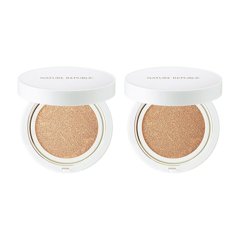 Nature Republic Green Derma Mild Cica Serum Cover Cushion, 01