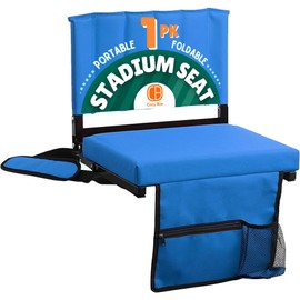 CB COZY BOX CozyBox (1PC) Stadium Seats with Back Support Bleacher Seats with Backrest Padded Cushion Foldable Stadium Chairs for Bleachers with Back Support