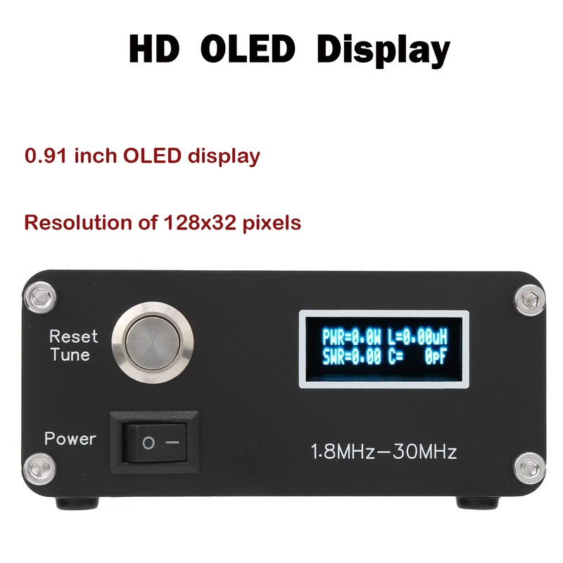 ATU-100 EXT Antenna Tuner for Ham Radio, GOOZEEZOO V3.2 1.8-55MHz