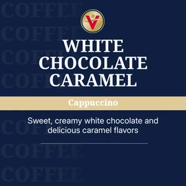 Victor Allen's Coffee White Chocolate Caramel Flavored Cappuccino, 42 Count, Single Serve Cups for Keurig K-Cup Brewers