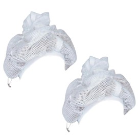 2Pcs Drawstring Net Plopping Cap Reusable Hair Plopping Cap Soft Comfortable Sleep Bonnet Shower Hat Adjustable Hair Bonnet for Women Drying Hair