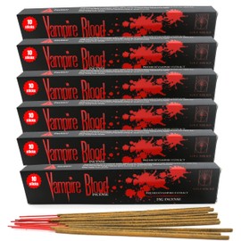 SOUL STICKS Vampire Blood Fragrance Incense Sticks (6 Pack Each 15 Grams) Natural Scented Incense Agarbatti Fragrant Smoke for Calming Home Aromatherapy, Meditation, Yoga & Stress Relief