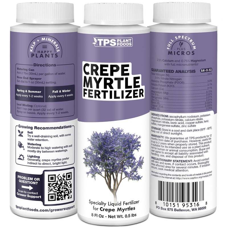 Crepe Myrtle Fertilizer, Complete Liquid Crepe Myrtle Tree Plant Food,