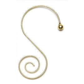Inge-Glas 1902-01 Bauble Hooks S-Shaped with Spiral 5 cm Gold (Box of 36)