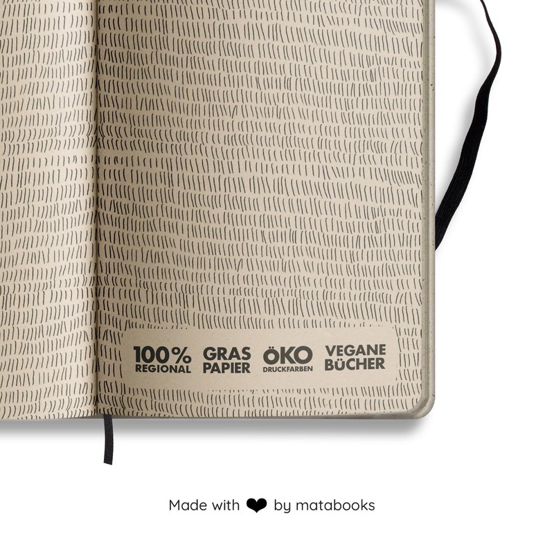 matabooks Samaya 2026 A5 Calendar, Colour: Black, Vegan Year Planner