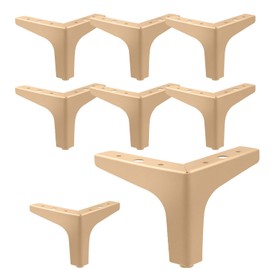 AODIOU Furniture Legs Gold Feet: Sofa Legs Replacement Set of 8 - Metal Furniture Legs 4 Inch Triangle Feet