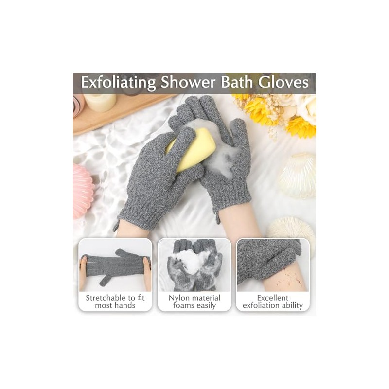Anezus Que Obtendrás Paquete Viene Exfoliante Corporal Baño Par Guantes