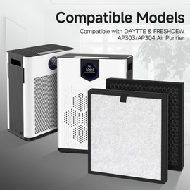 AP303 AP304 H14 HEPA Replacement Filters Compatible with DAYETTE AP303 AP304 and FRESHDEW AP303 AP304 Air Cleaner Purifier