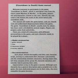 Eastern Role Playing Game - Cold Case File Investigation - Detective clues/evidence - Solve The crime - for individuals, date nights & party groups - Fatal Countdown by CRYPTIC KILLERS