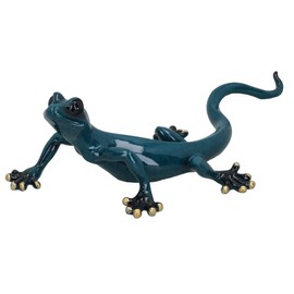 AB Tools Blue Gecko Lizard Resin Wall Shed Sculpture Garden Statue Ornament Full Set