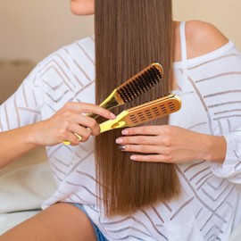 Clamp Brush for Straightening Hair | Comb Set for Women,Straightening Brush for Beauty Men Wet Dry Use By Stylist Barber Travel Toddler Girls Teen