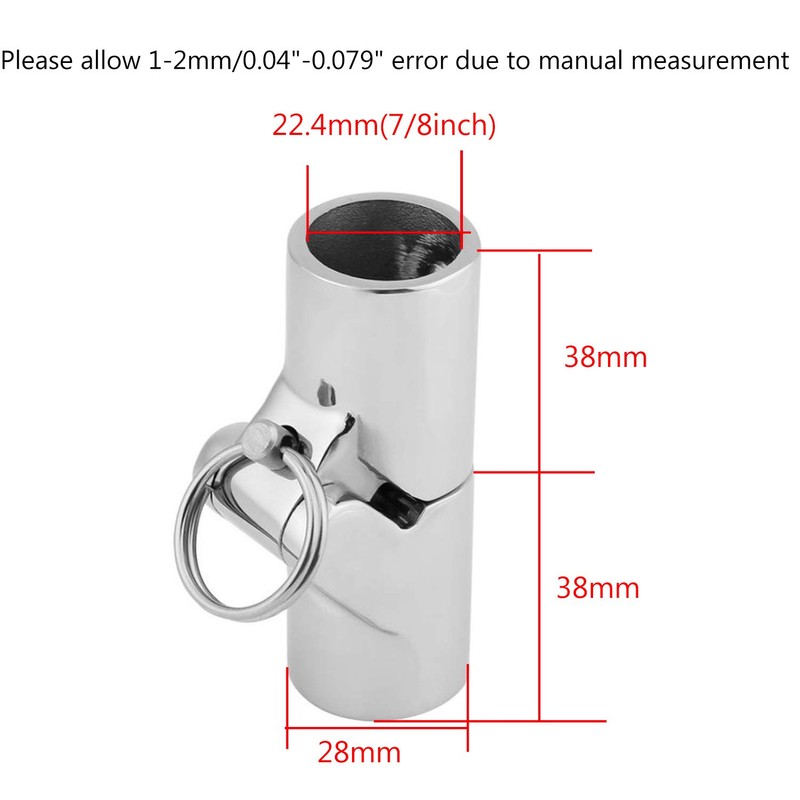 NRC&XRC 316SS Marine Grade Boat Handrail Fitting -Boat Pipe Connector,Folding