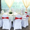 JIEYAO 50 Pack Red Chair Sashes, Spandex Elastic Stretch Chair