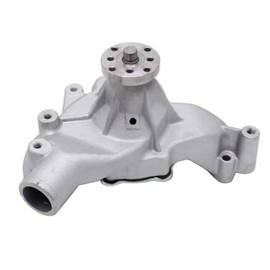 1 SET SHLPDFM Natural Color Satin High Volume Aluminum Short Water Pump Fits for Small Block Chevy SBC 283 327 350 383 400 V8 1955-1985