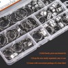 HELIFOUNER 90 Pieces 1/4"-15/16" 304 Stainless Steel Single Ear Hose
