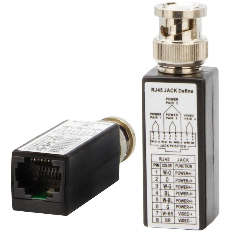 Triplett BLN-RJ45 CCTV Balun - BNC Male to RJ45 Female,