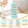 MODOWEY Rotating Earring Holder Organizer Display Tree with Metal Tray,