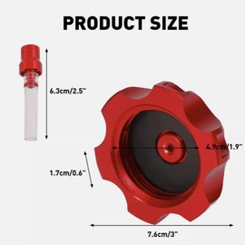 CNC ALUMINUM FUEL METAL TANK GAS CAP 125cc - 250cc ATV PIT DIRT BIKE GY6 STORE (BLACK)