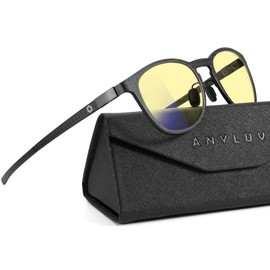 ANYLUV Blue-Light-Blocking Glasses Blue-Light-Glasses Men: Blue Light Glasses for Men Carbon Fiber Temples Lightweight Gaming