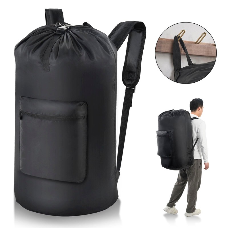 OTraki Laundry Bag Backpack, Large Travel Laundry Bags with Adjustable