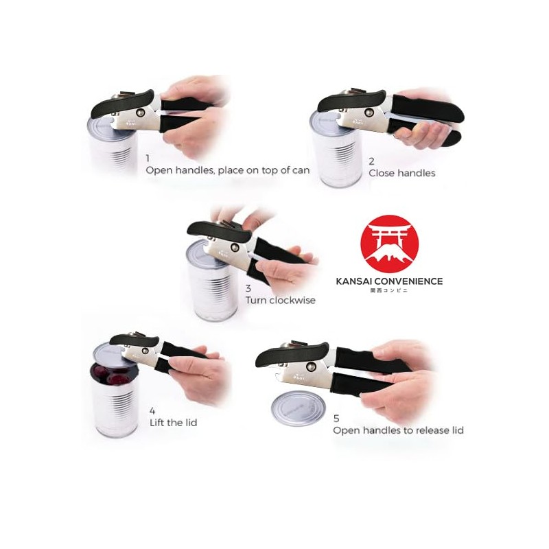 Kansai Convenience | Manual Can Opener | Safe Stainless Steel