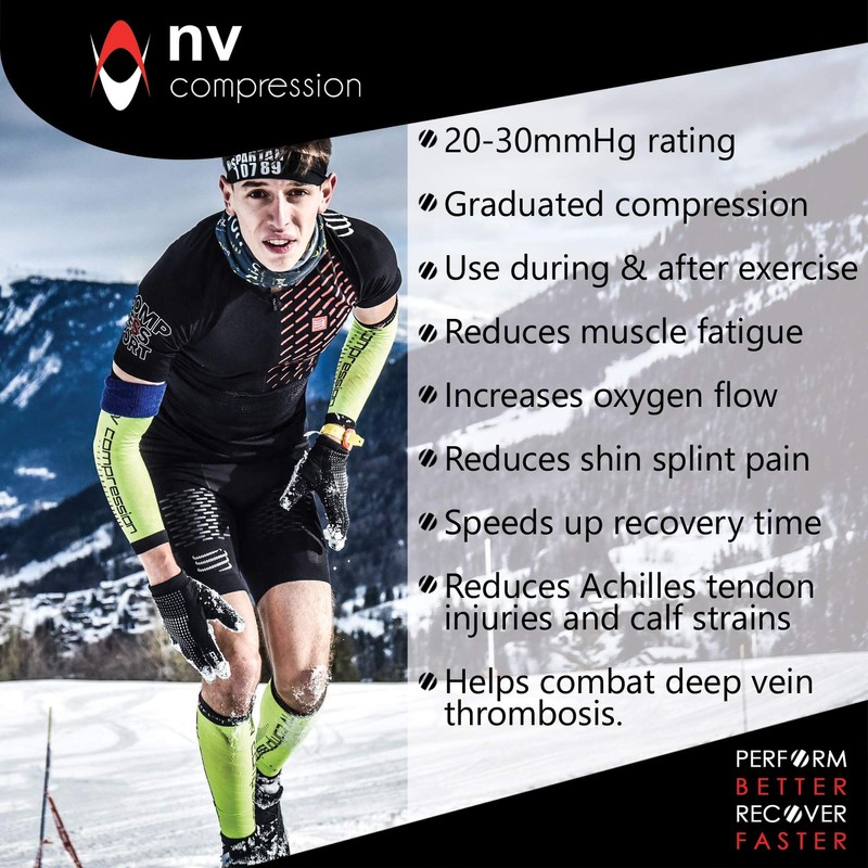 NV Compression Race and Recover Footless Compression Stockings - Calf