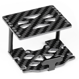 MOHERO RC Battery Tray Double Decker Carbon Fiber ESC Mount Plate for 1/18 RC Crawler Car TRX4M Upgrade Parts