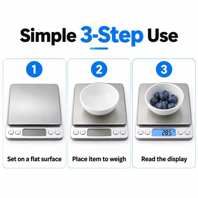 Digital Pocket Scale for Everyday Weighing – 3000g Capacity with