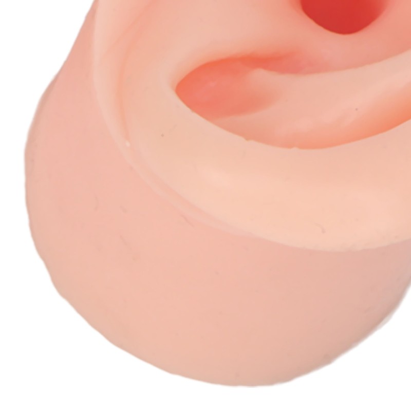 1 Pair Piercing Practice Ear Model Novice Soft Silicone Flexible