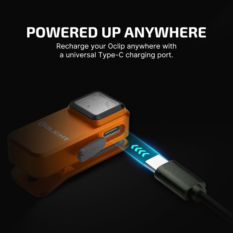 OLIGHT Oclip Rechargeable EDC Flashlight 300 Lumens Dual Sources Compact