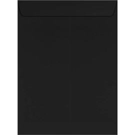 LUXPaper 9 x 12 Open End Envelopes | Peel & Press | Midnight Black | 80lb. Text | 50 Qty