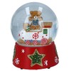 Musical Christmas Snow Globe 13cm - Gingerbread Teddy/Train