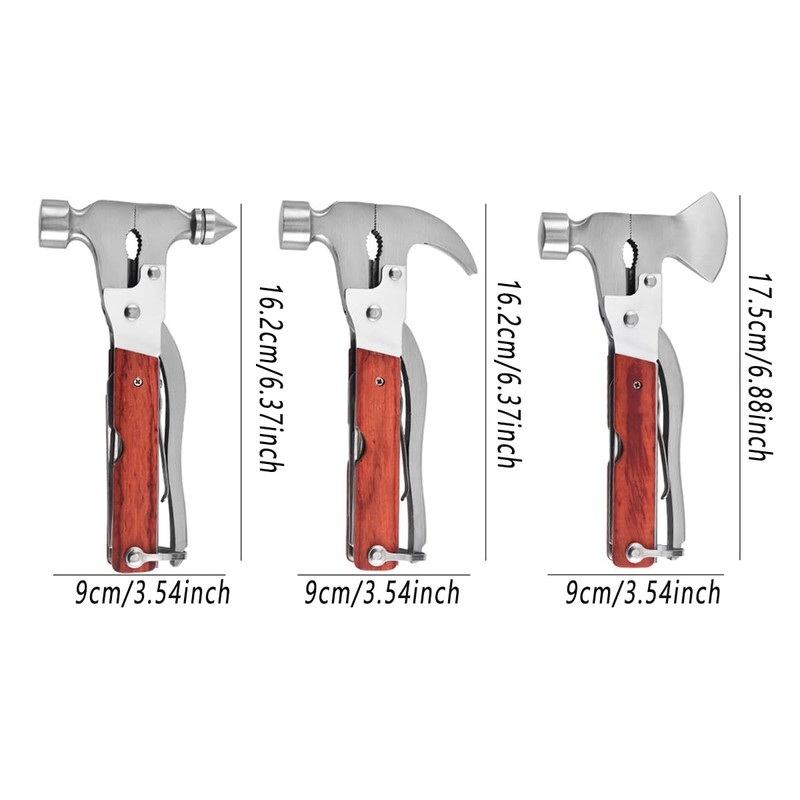 AIMALL Multi-Function Outdoor Camping Emergency Survival Tools Axe Hatchet Hammer