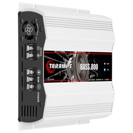 Taramp's Bass 800 1 Ohm Monoblock Amplifier 800 Watts Rms 1 Channel, 14.4VDC Out Power Full Range, Great for Sub/Bass - RCA/High Level Input, Car Audio