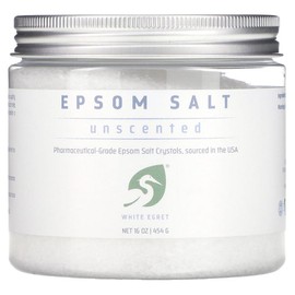 White Igret Personal Care Epsom Salt Unscented 454g (16oz), WHE02052, 1 piece, 454g / 화이트이그렛퍼스널케어 엡솜 솔트 무향 454g(16oz), WHE02052, 1개, 454g