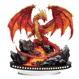 SHEGZHUC Diamond Painting Ornaments Diamond Painting Ornaments Diamond Painting Embroidery Cross Stitch Art Table Decoration Living Room Bedroom Gift (Dinosaur Flying Dragon Animals Volcano)