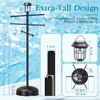Sturdy & Solar-Powered Pool Towel Rack Outdoor - Adjustable Towel